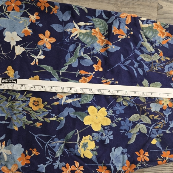 Lands' End womens sz 10 blue Botanical shift dress - Picture 7 of 11